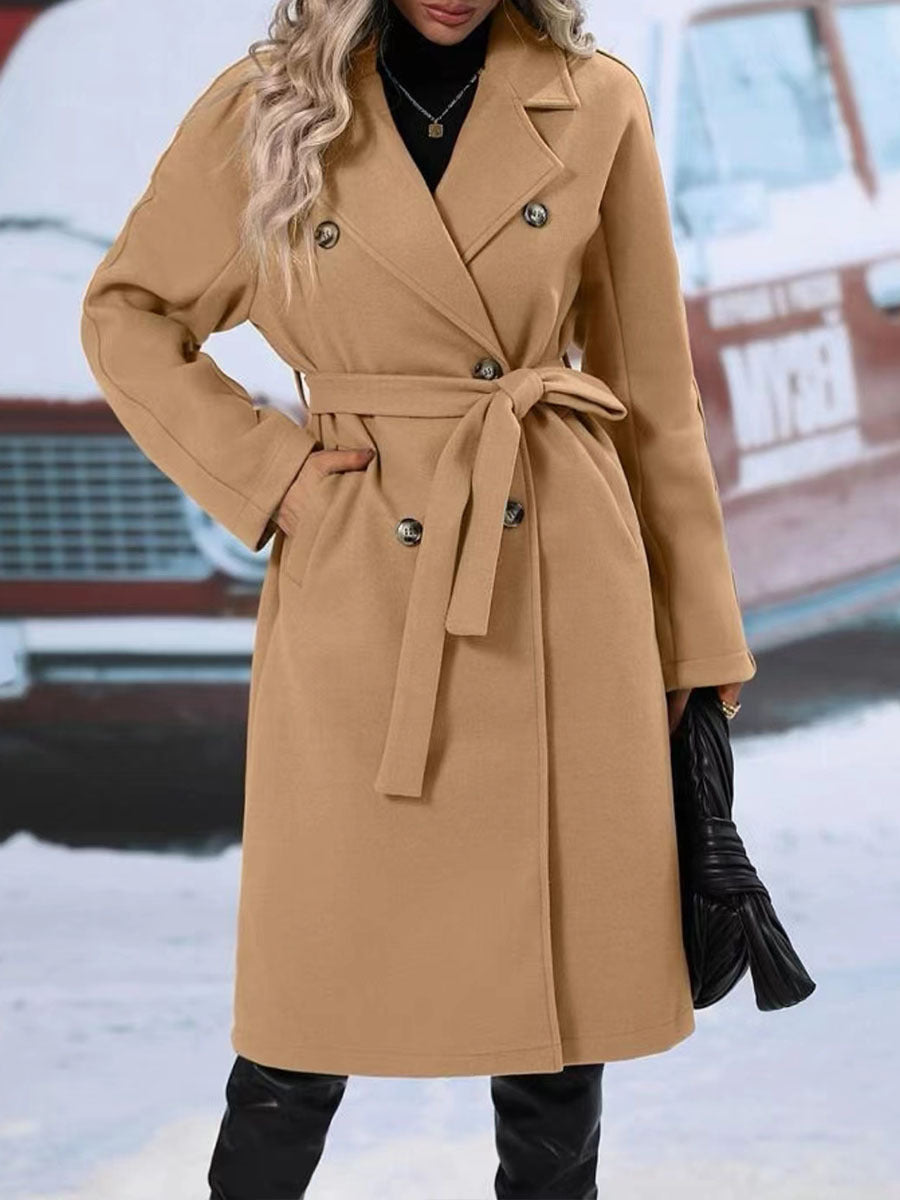 Trench Coat With Belt Winter Fashion