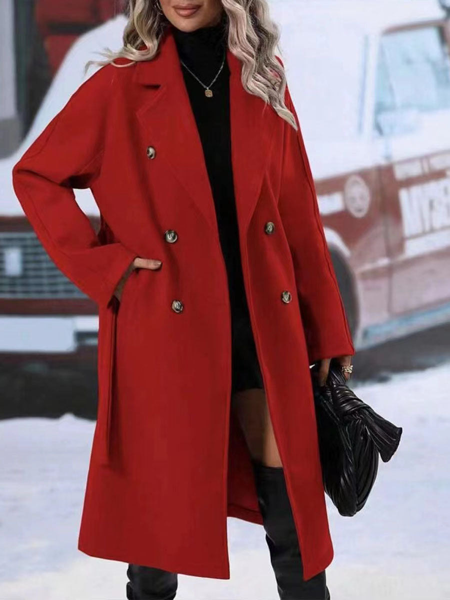 Trench Coat With Belt Winter Fashion